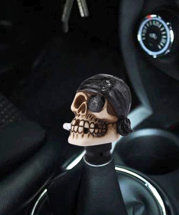 Pirate Skull Shaped Universal Vehicle Car Shifter Cover Manual Automatic Gear Shift Knob, Pirate Skull(Black), Pirate Skull(Red), Pirate Skull(White)