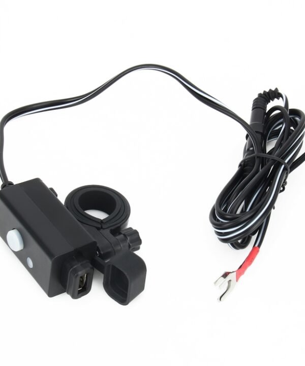 Waterproof Motorcycle USB Phone Charger Adapter with Power Switch 5V Single Ports Smart Charging Power Socket, for Phone, Tablets, GPS