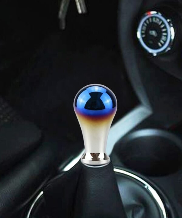 Universal Vehicle Car Blue Screwed Aluminum Alloy Gear Shifter Lever Manual Automatic Shift Knob Adapter