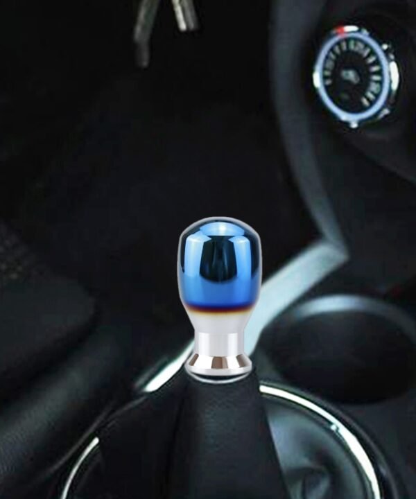 Universal Vehicle Car Blue Aluminum Alloy Gear Shifter Lever Manual Automatic Shift Knob Adapter, Size: 4.4x7.8cm