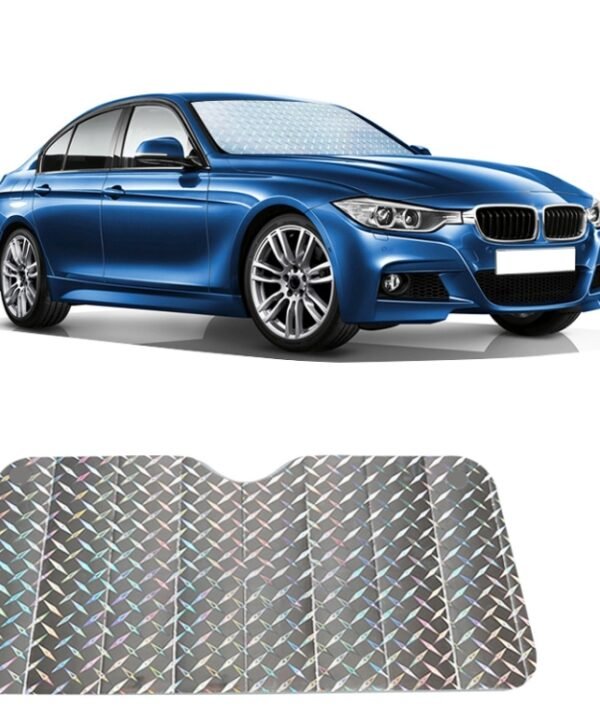 Sun Shade Three Compartments Car Windshield Visor Cover Block Front Window Sunshade UV Protect, Size: 140 x 70cm