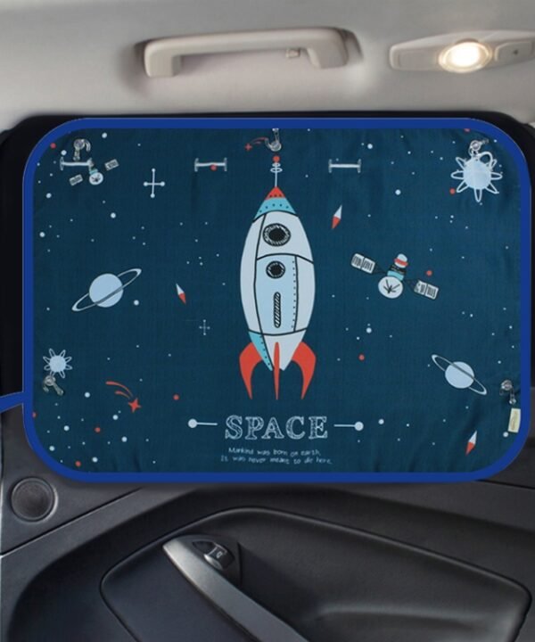 Car Large Rear Window Sunscreen Insulation Window Sunshade Cover, Size: 70*50cm, Rocket, Little Pirate, Happy Flying, Small Cloud, Happy Swing, Camping, Happy Time, Pink Bus, Happy Town, Happy School Bus, Magic World, Moon Baby, Waterpark, House...