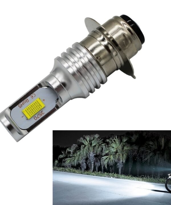 P15D/H6M 1000LM 72W 6000K White Light 2-LED 3570 Bulbs Motorcycle Headlights, DC 12-24V