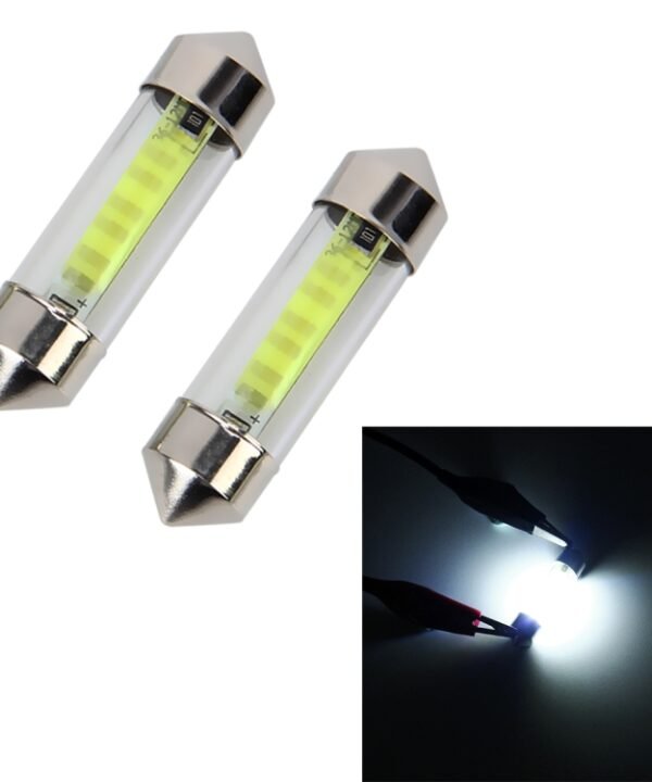 10 PCS 36mm 1W 6000K White Light Car Dome Lamp License LED Reading Light, DC 12V