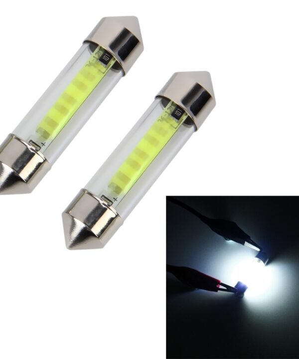 10 PCS 39mm 1W 6000K White Light Car Dome Lamp License LED Reading Light, DC 12V