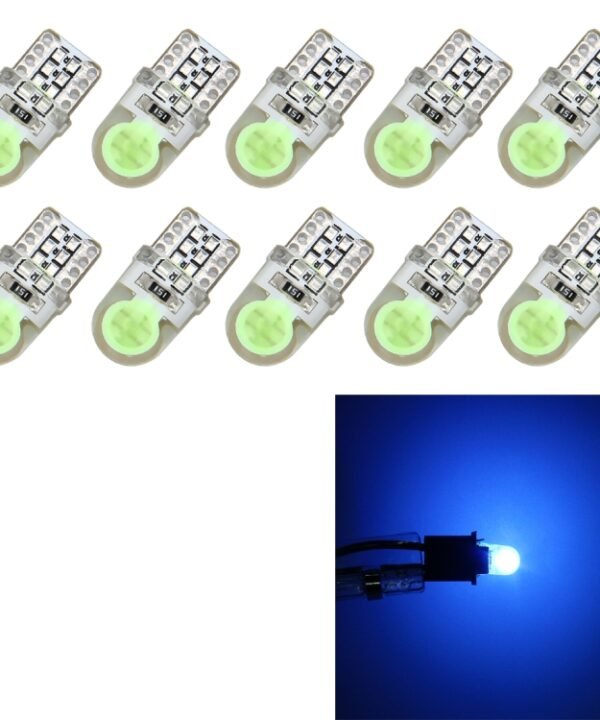 10 PCS T10 W5W DC 12V 1W 60LM Car Clearance Lights LED Marker Lamps with Decoder, Blue Light, White Light