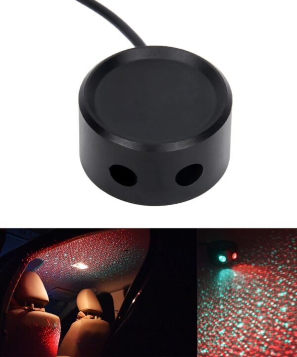 Car Roof Ceiling Decoration 5V Red Green LED Star Night Lights Projector Atmosphere Galaxy Lamp, Red Green, Red Blue