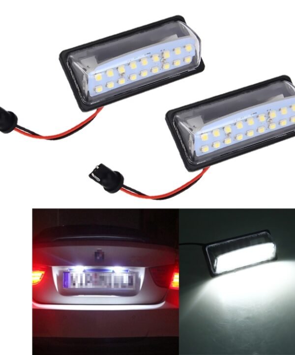 2 PCS LED License Plate Light 18-SMD Bulbs Lamps for Nissan/Teana 03 / Tada 03-08 /Sylphy 2008 /Sunny 2001-2006,2W 120LM,6000K, DC12V(White Light)