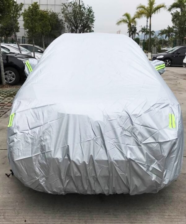 PVC Anti-Dust Sunproof SUV Car Cover with Warning Strips, Fits Cars up to 4.8m(187 inch) in Length