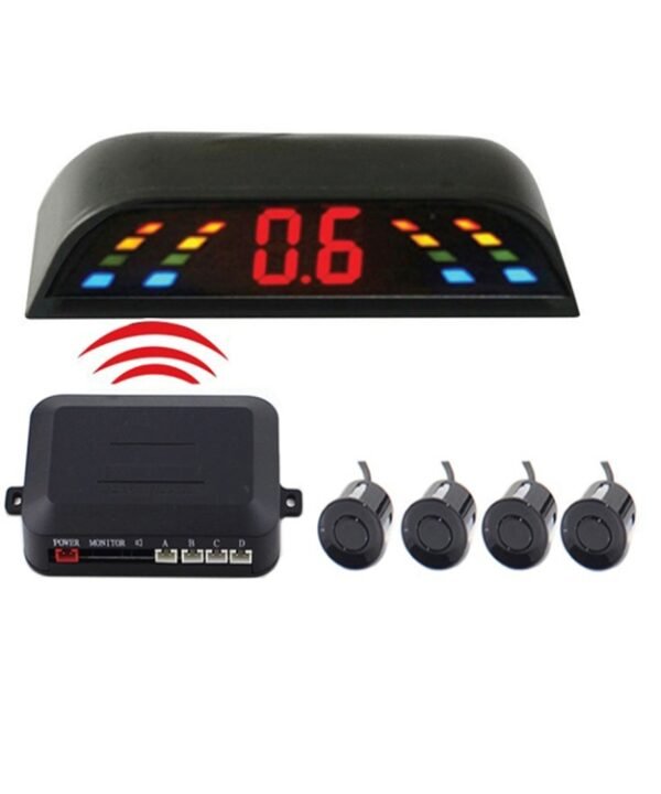 PZ-303-W Car Parking Reversing Buzzer and LED Monitor Parking Alarm Assistance System with 4 Rear Radar