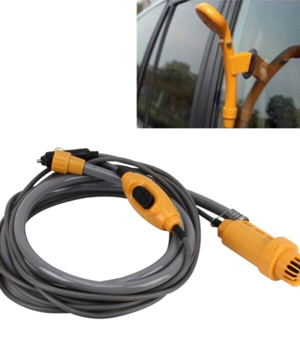 DC 12V Taking Shower Washing Car Washing Dish Water Power Adjustable Automobile Shower Set with 2m Plastic Hose