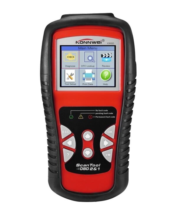 KONNWEI KW830 OBDII / CAN Car Auto Diagnostic Scan Tools  Auto Scan Adapter Scan Tool  Supports 8 Languages and 6 Protocols (Can Also Detect Battery and Voltage, Only Detect 12V Gasoline Car)