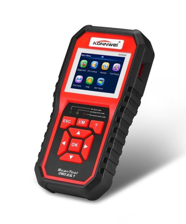KONNWEI KW850 OBDII / CAN Car Auto Diagnostic Scan Tools  Auto Scan Adapter Scan Tool  Supports 8 Languages and 6 Protocols (Can Also Detect Battery and Voltage, Only Detect 12V Gasoline Car)