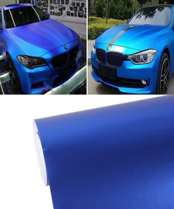5m * 0.5m Ice Blue Metallic Matte Icy Ice Car Decal Wrap Auto Wrapping Vehicle Sticker Motorcycle Sheet Tint Vinyl Air Bubble Free, 5m * 0.5m