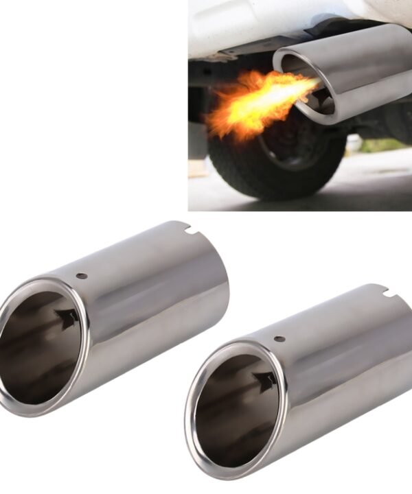 2 PCS Car Styling Stainless Steel Exhaust Tail Muffler Tip Pipe for VW Volkswagen 1.4T Swept Volume, 1.4T