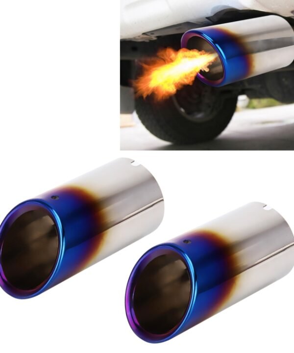 2 PCS Car Styling Stainless Steel Exhaust Tail Muffler Tip Pipe for VW Volkswagen 1.8T/2T Swept Volume, Audi A1/A3/A4L/Q3/Q5, 1.8T/2T