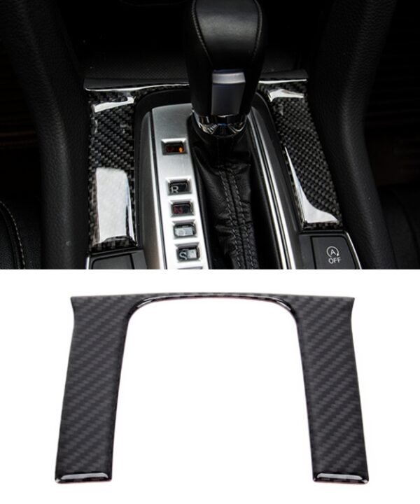 Carbon Fiber 3D DIY Shift Gear Panel Knob Cover Trim Decorative Sticker for Honda Civic 10th Gen 2016-2019