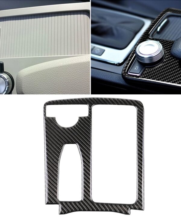 Car Carbon Fiber Left Drive Gear Position Panel Decorative Sticker for Mercedes-Benz W204 2007-2013 / W212 2010-2012