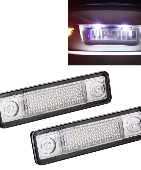 2 PCS DC 12V 2W 120LM 6000K LED License Plate Light 18-SMD Bulbs Lamps for Astra F 91-98, G Estate(F69) 98-05, Opel Corsa B 93-00, Omega A 86-94