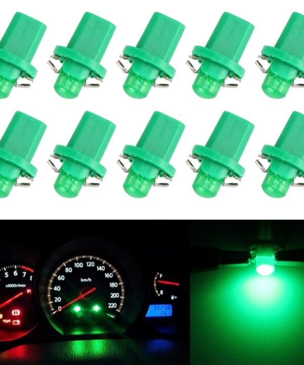 10 PCS 0.4W B8.5 Wedge Instrument Panel COB LED Light Dashboard Gauge Cluster Indicator Lamp Bulb, 0.4W B8.5