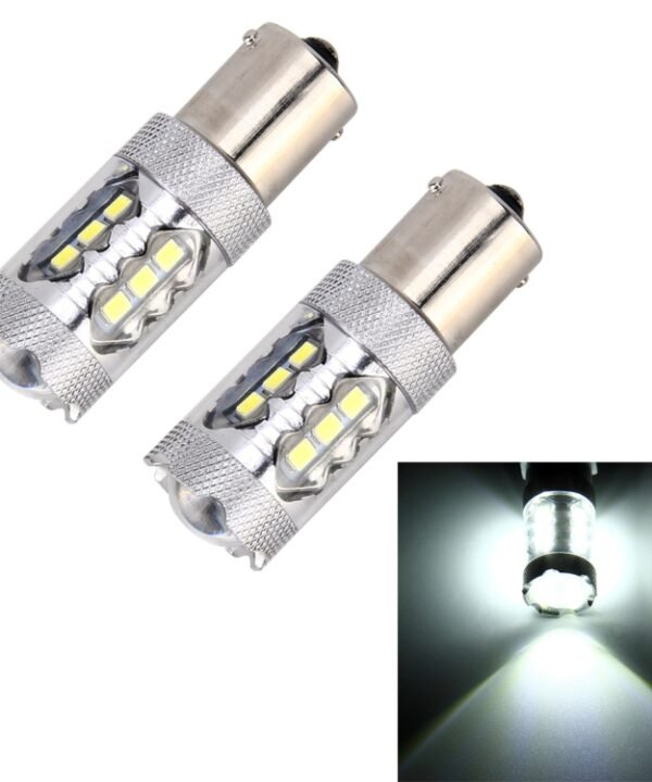 2 PCS 1156 / BA15S 5W 250LM 6000K Car Auto Turn Light Reversing Lights 16LEDs SMD-2835 Lamps, DC 12V, 1156 / BA15S 5W