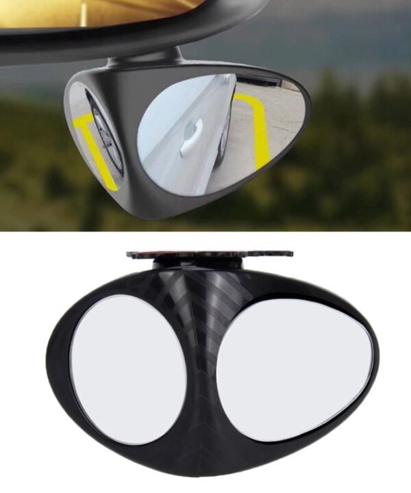 3R-046 360 Degrees Rotatable Right Blind Spot Side Assistant Mirror for Auto Car, Right Black, Right White