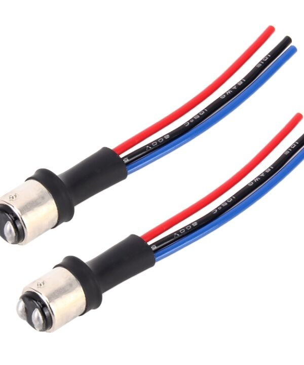 1 Pair 1157 / BAY15D Bulb Holder Base Male Socket with Wire