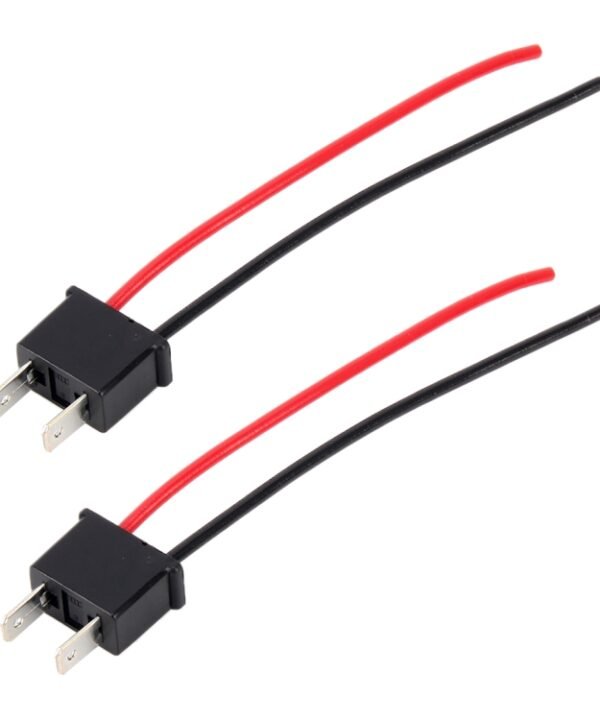 1 Pair H7 Bulb Holder Base Male Socket with Wire