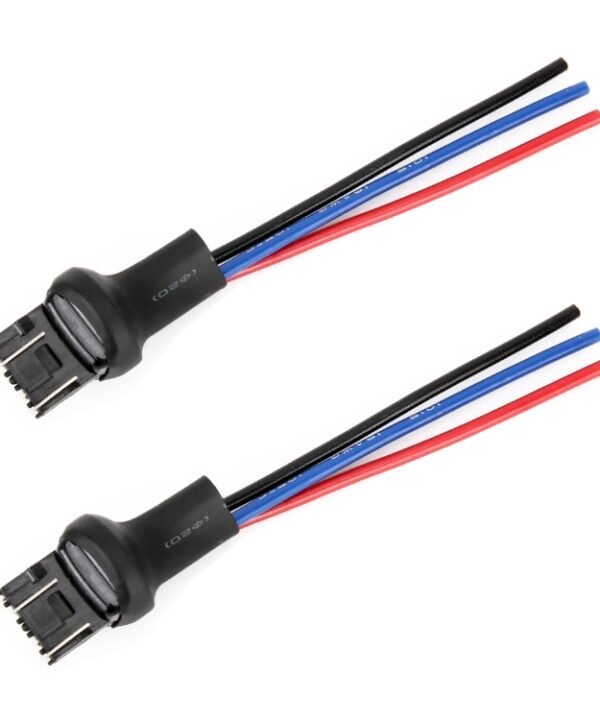 1 Pair T20 / 7443 Bulb Holder Base Male Socket with Wire