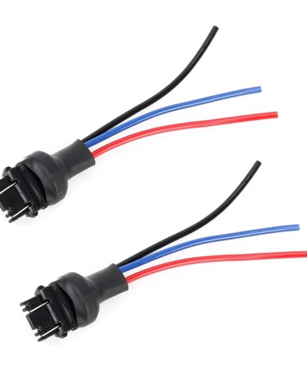 1 Pair T25 / 3157 Bulb Holder Base Male Socket with Wire
