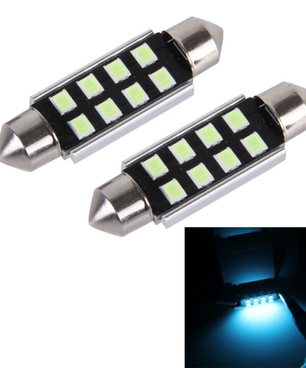 2 PCS DC 12V 2W 36MM 8 SMD-3528 LEDs Bicuspid Port Decoding Car Dome Lamp LED Reading Light, 36MM