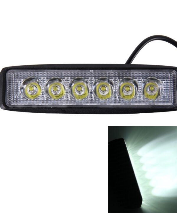 DC 10-30V 18W 1500LM 6500K Waterproof Vehicle Car Boat Marine External Work Lights Emergency Lights 30 Degrees Adjustable Spot Light LED Car Bulbs with 6 Intense Wafer LED Lights, Spot Light+18W 1500LM+6500K