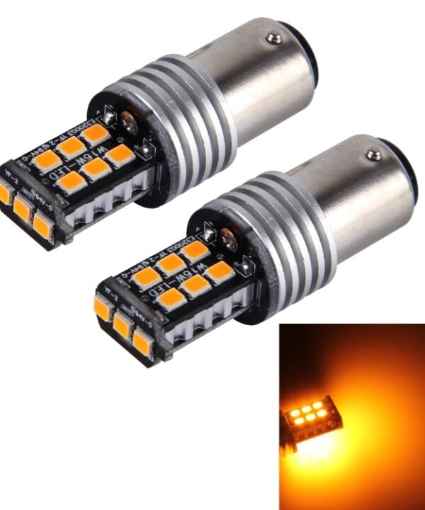 2 PCS 1157/BAY15D 3W 15 SMD-3528-LEDs Car Turn Light, DC 12V, 1157/BAY15D 3W