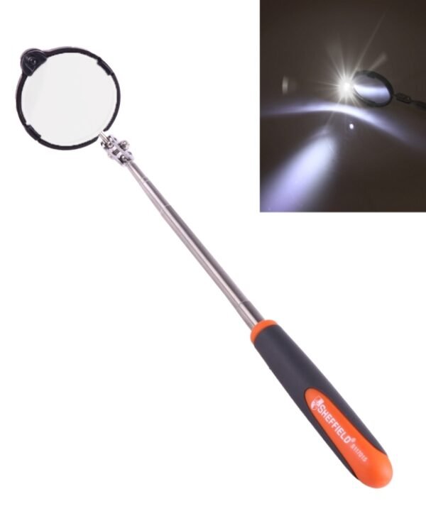 Retractable Vehicle Car Chassis Telescoping Inspection Mirror with 1 PCS 5mm LED Light, Mirror Diameter: 55mm, Max Expanding Length: 940mm