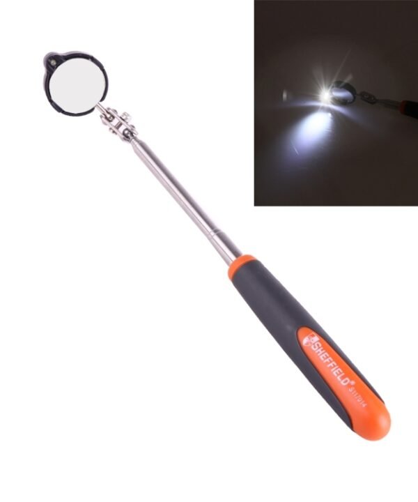 Retractable Vehicle Car Chassis Telescoping Inspection Mirror with 1 PCS 3mm LED Light, Mirror Diameter: 32mm, Max Expanding Length: 905mm