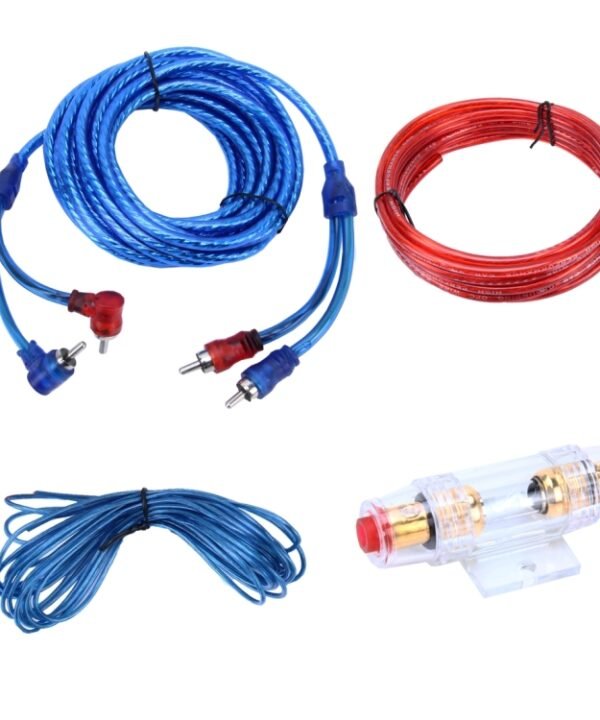 YH-128 1200W Car Amplifier Audio Power Cable Subwoofer Wiring Installation Kit with High Performance RCA Interconnect