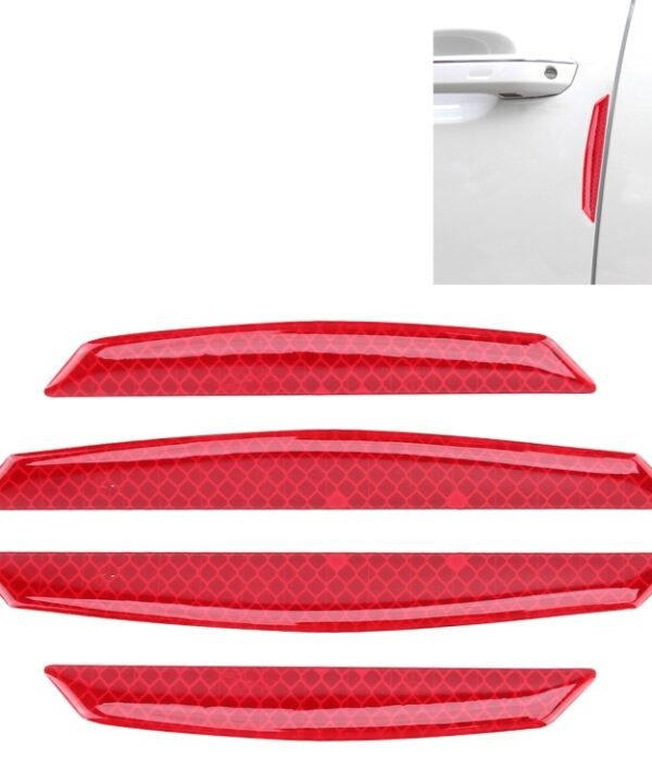 4 PCS Universal Car Door Anti-collision Strip Protection Guards Trims Stickers, 4 PCS