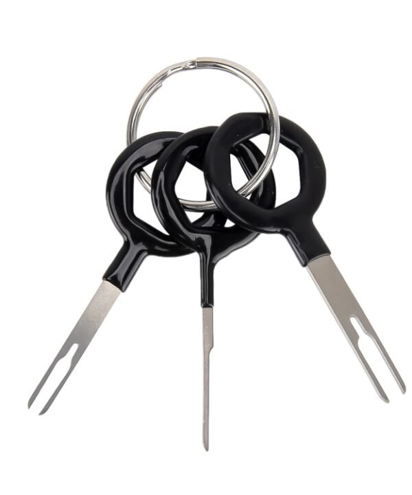 3 PCS Auto Car Rubberized Plug Circuit Board Wire Harness Terminal Extraction Pick Connector Crimp Pin Back Needle Remove Tool, 3 PCS (Rubberized)