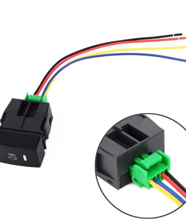 Car Fog Light 5 Pin On-Off Button Switch with Cable for Honda Fit