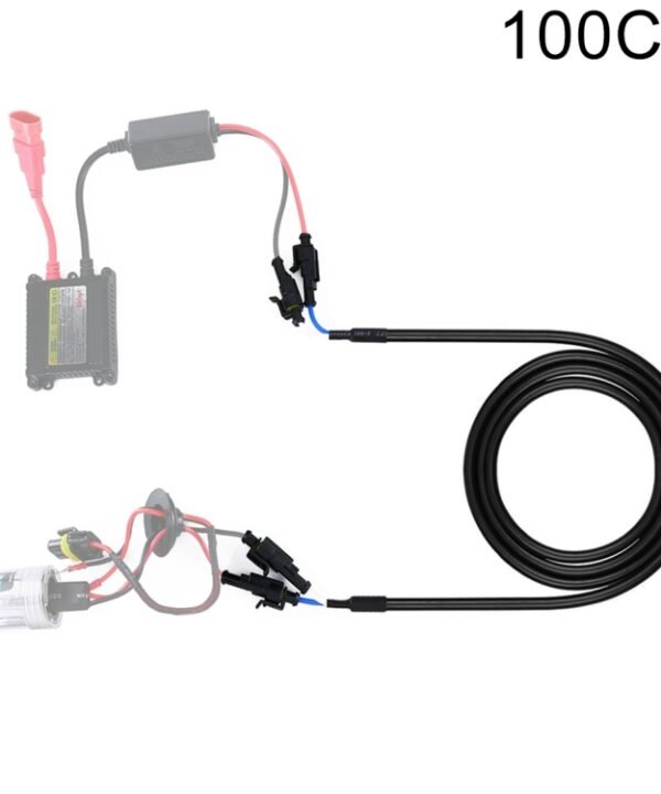 100cm Car HID Xenon Ballast High Voltage Extension Cable Harness