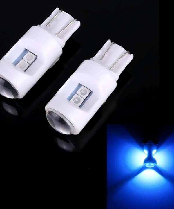 2 PCS T10 / W5W / 194 DC 12V 1.2W 6LEDs SMD-3030 Car Reading Lamp Clearance Light, with Projector Lens Light