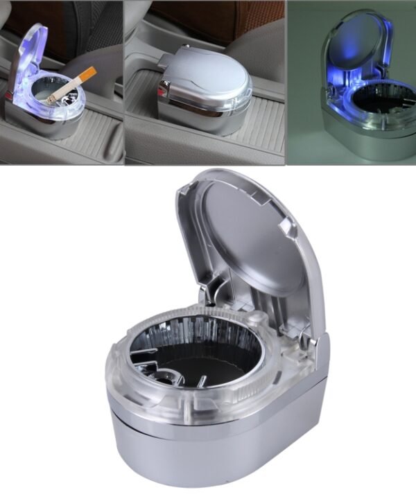 SHUNWEI SD-1201 Mini Portable Car Ashtray Blue LED Light for Dashboard Cigar Cigarette, SD-1201