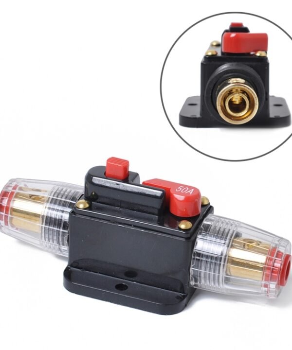 DC 12-24V Car Circuit Breaker Stereo Audio Fuse Holder Insurance 50A Fuse