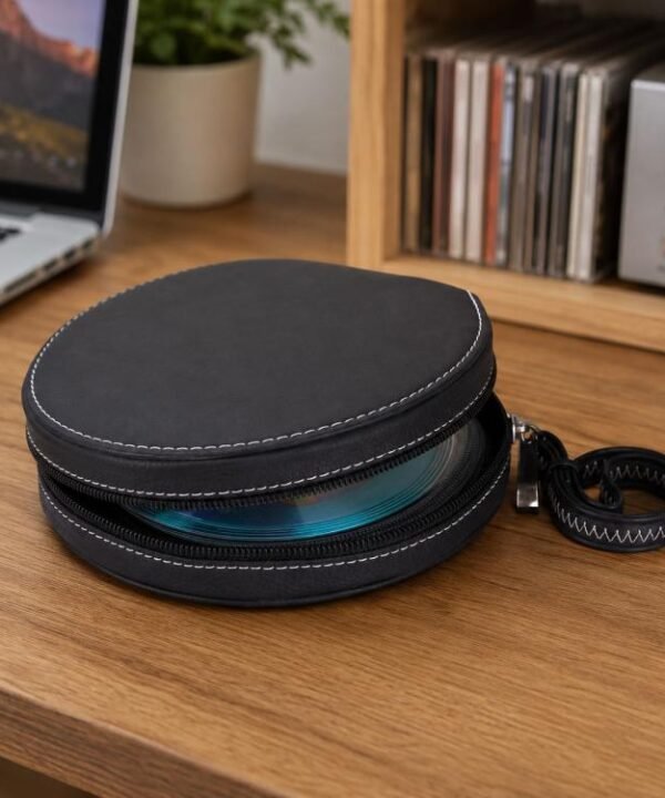 20 CD Disc Storage Case Leather Bag Heavy Duty CD/ DVD Wallet for Car, Home, Office and Travel, Portable Cheetah Pattern, Portable Leopard Pattern, Coffee, Wine Red, Dark Grey, Brown, 20pcs Disks