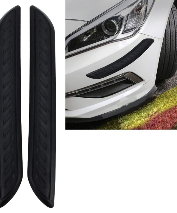 2 PCS Universal Car Auto Rubber Body Bumper Guard Protector Strip Sticker