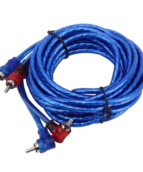 4.5m Car Auto PU Wrapped Audio Stereo Cable OFC 2RCA to 2RCA Jack Audio Cable Male to Male RCA Aux Cable