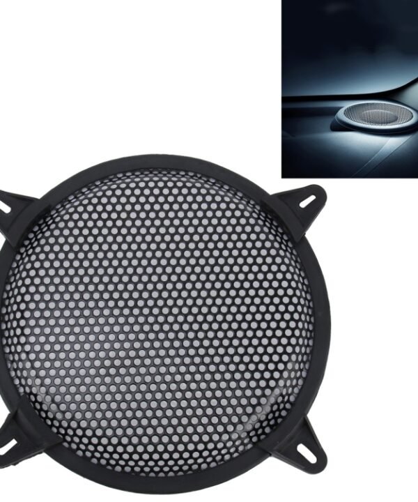 8 inch Car Auto Metal Mesh Black Round Hole Subwoofer Loudspeaker Protective Cover Mask Kit with Fixed Holder