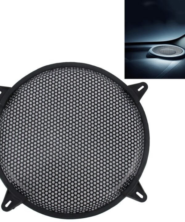12 inch Car Auto Metal Mesh Black Round Hole Subwoofer Loudspeaker Protective Cover Mask Kit with Fixed Holder