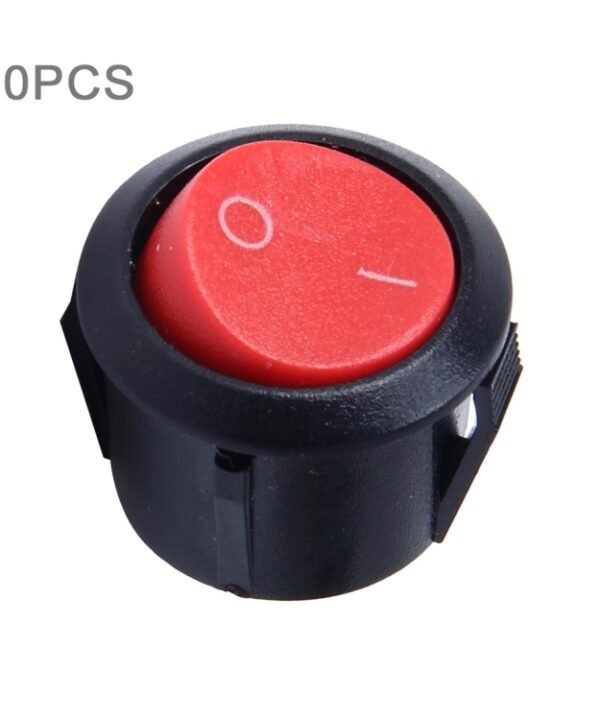 10 PCS Car Auto Universal DIY 2 Pin Round Cap OFF- ON Push Button