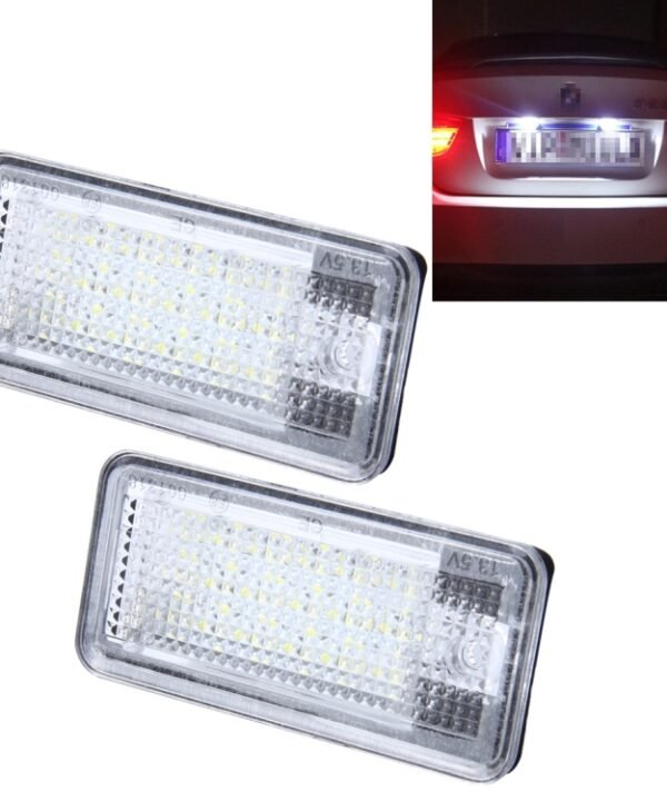 2 PCS License Plate Light with 24 SMD-3528 Lamps for Audi